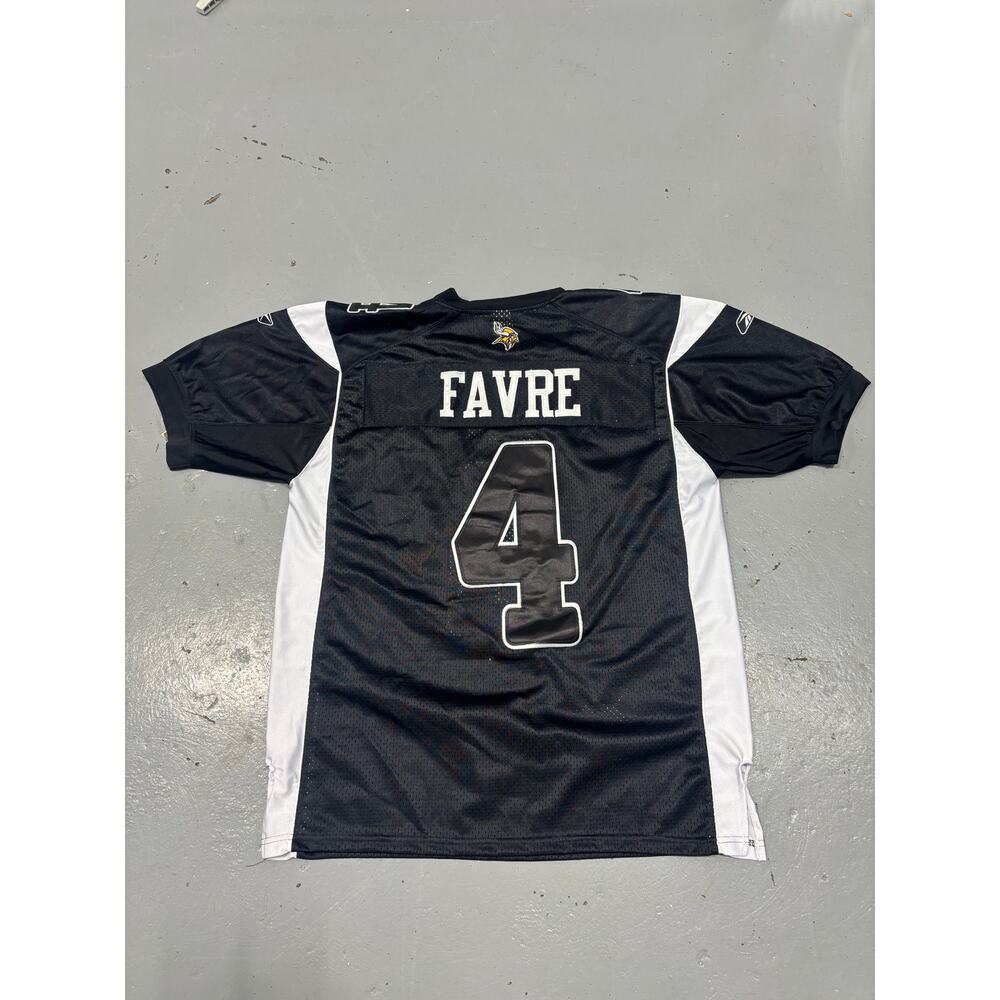 Minnesota Vikings #4 Brett‎ Favre 50th Anniversary Jersey Black Sz 48 Reebok NFL - Picture 7 of 7
